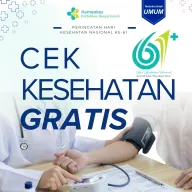  Cek Kesehatan Gratis dalam rangka Peringatan Hari Kesehatan Nasional ke-61.